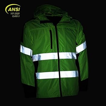 Reflective Apparel High Visibility Hooded Windbreaker Safety